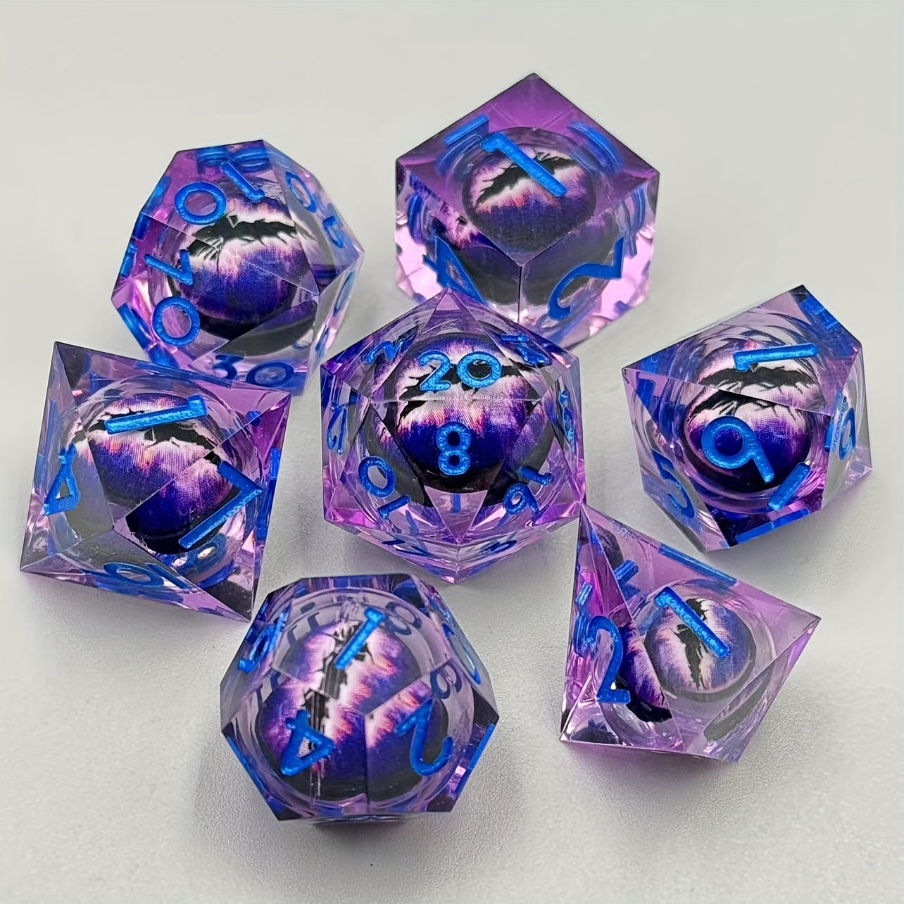 Z Dragon King's Eye Polyhedral Dice Set - 7 Piece