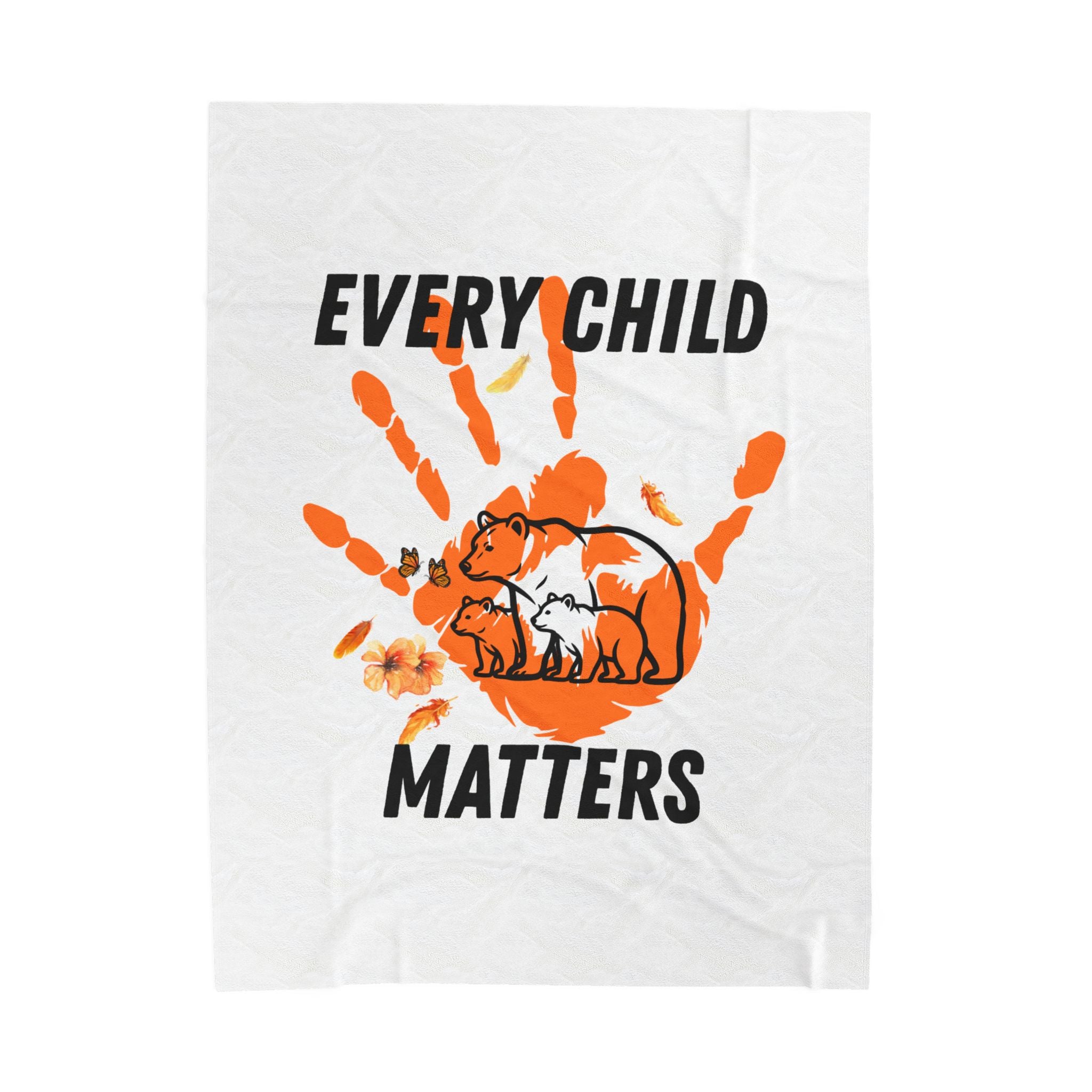Every Child Matters Velveteen Plush Blanket - Cozy Throw with Inspiring Design