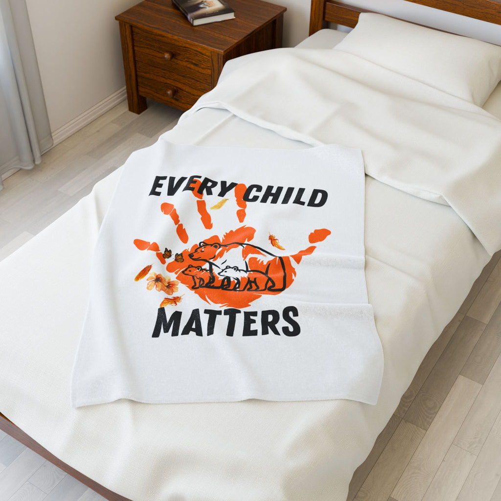 Every Child Matters Velveteen Plush Blanket - Cozy Throw with Inspiring Design