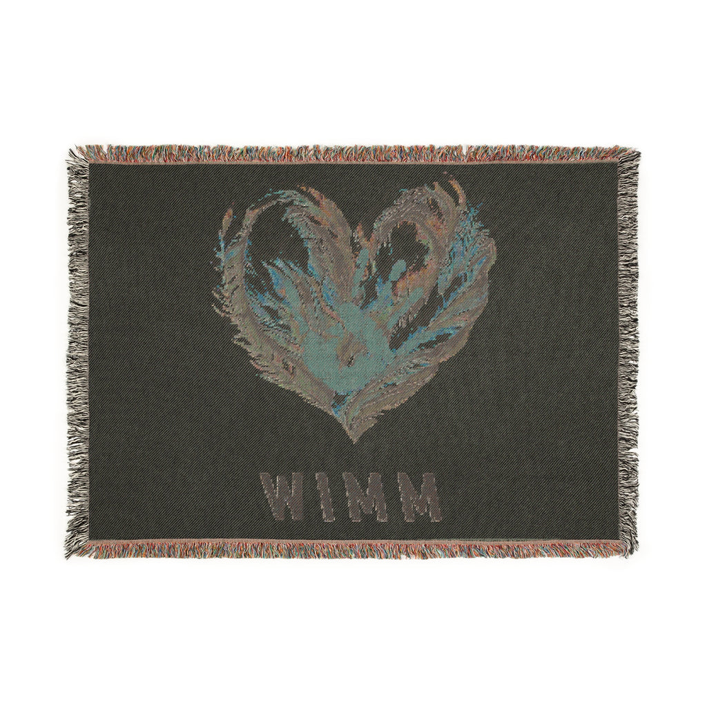 A MMIW Woven Blanket - Cozy Heart Design for Comfort & Awareness