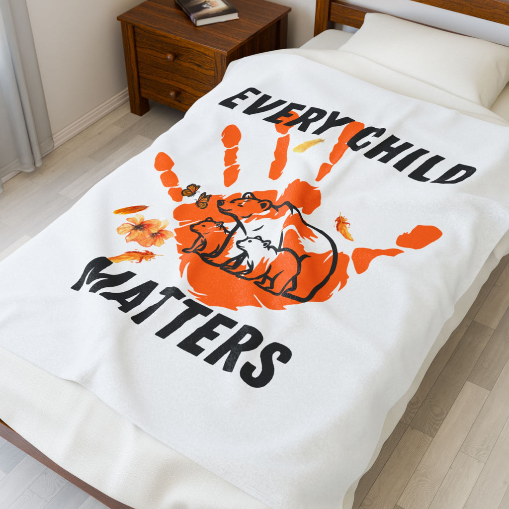 Every Child Matters Velveteen Plush Blanket - Cozy Throw with Inspiring Design