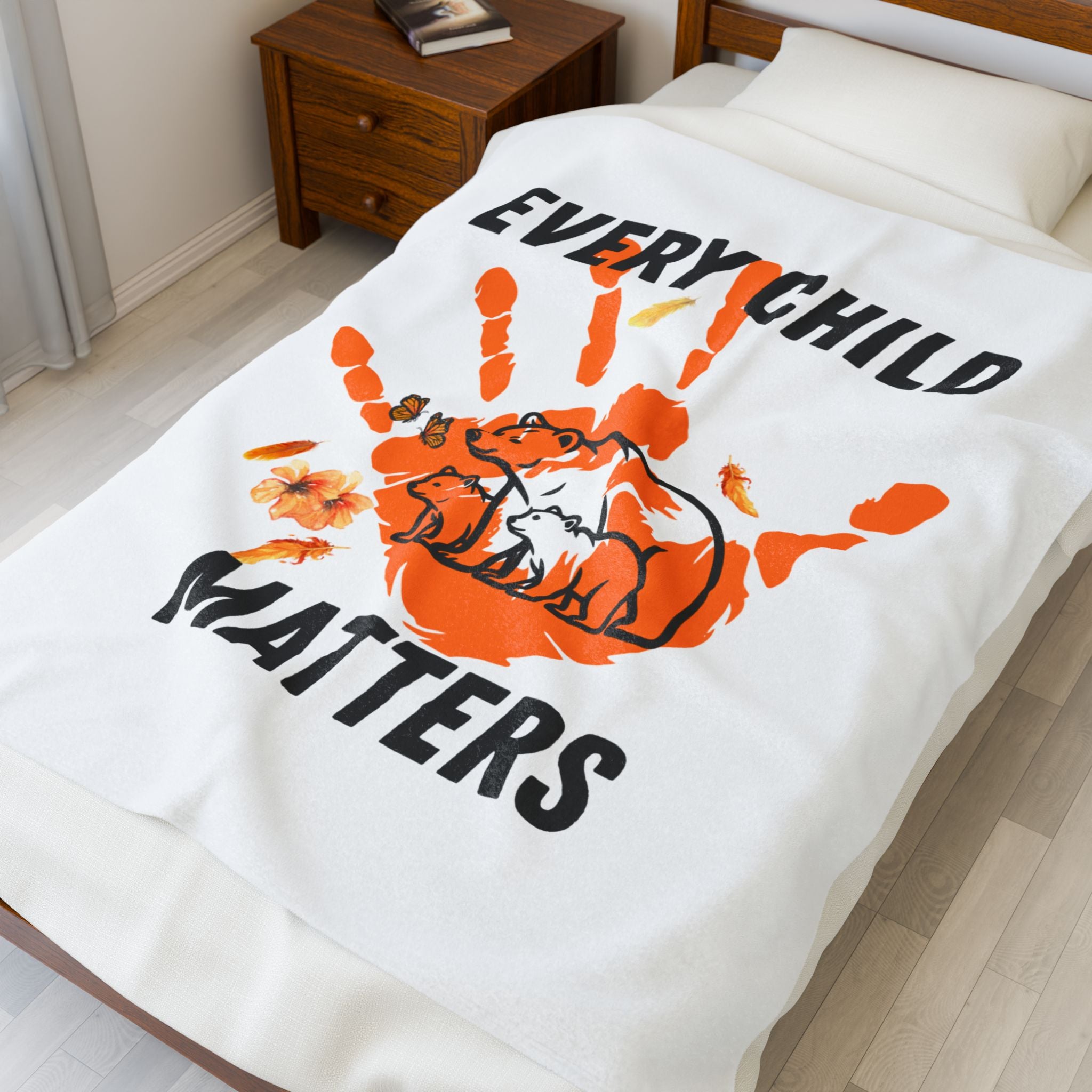 Every Child Matters Velveteen Plush Blanket - Cozy Throw with Inspiring Design