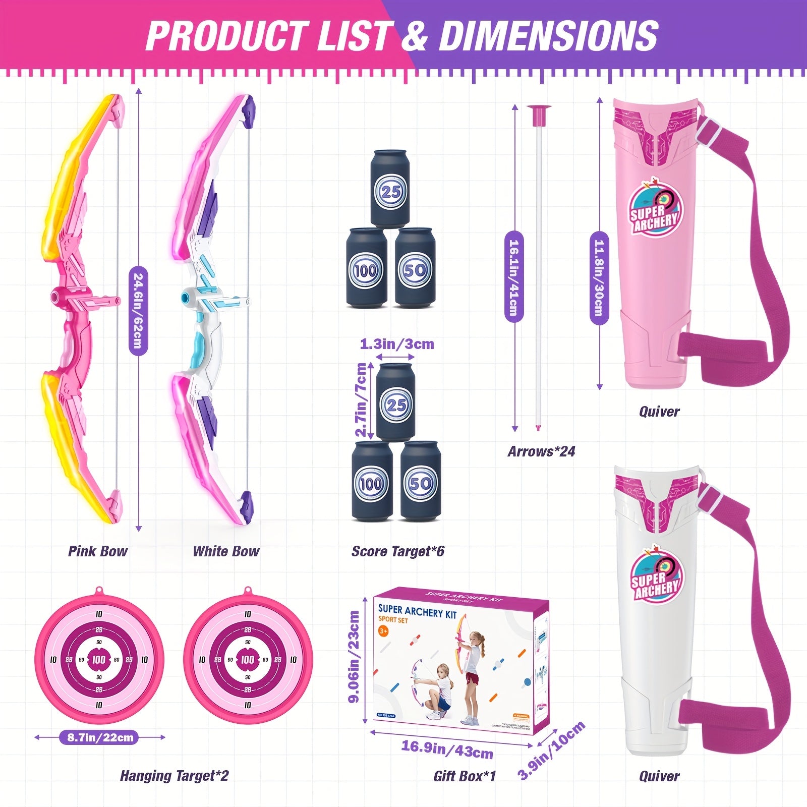 LED Bow & Arrow Set - 2 Pack