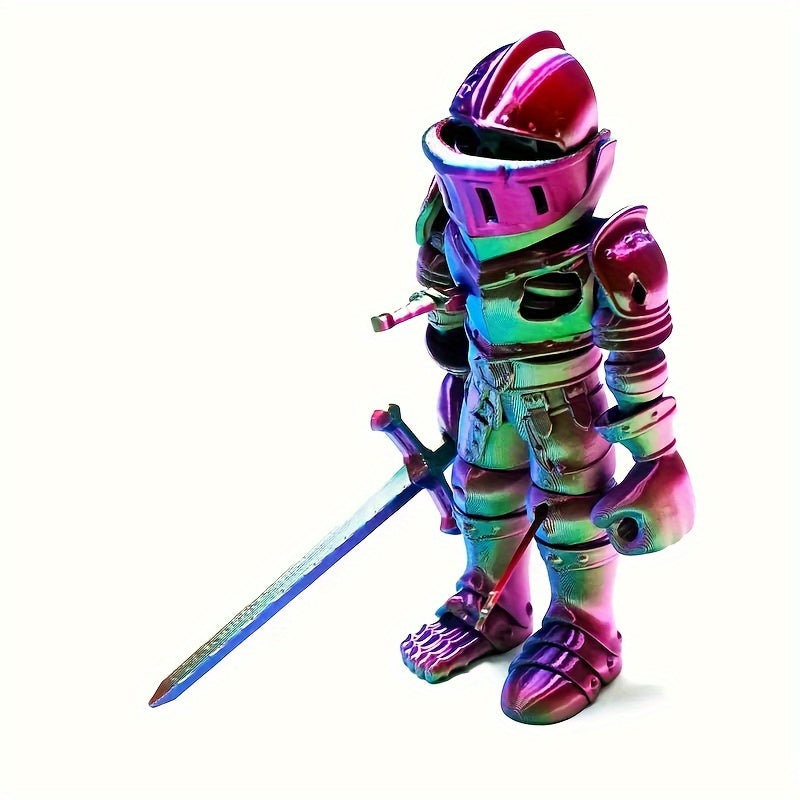 Futuristic 3D Soldier PVC Figure with Sword