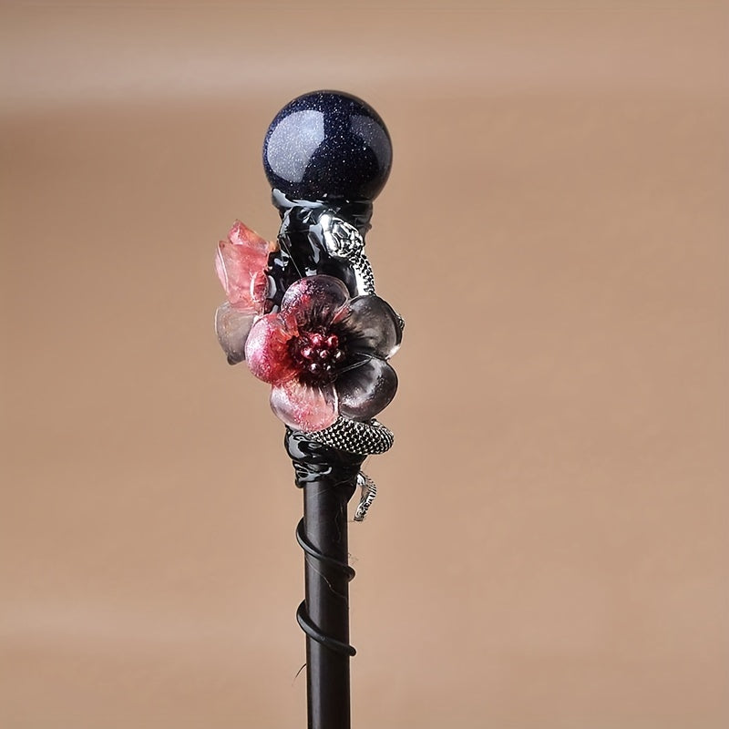 Handcrafted Crystal Witch Wands – Elegant Cosplay & Costume Accessory