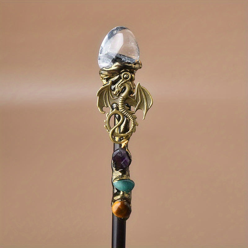 Handcrafted Crystal Witch Wands – Elegant Cosplay & Costume Accessory