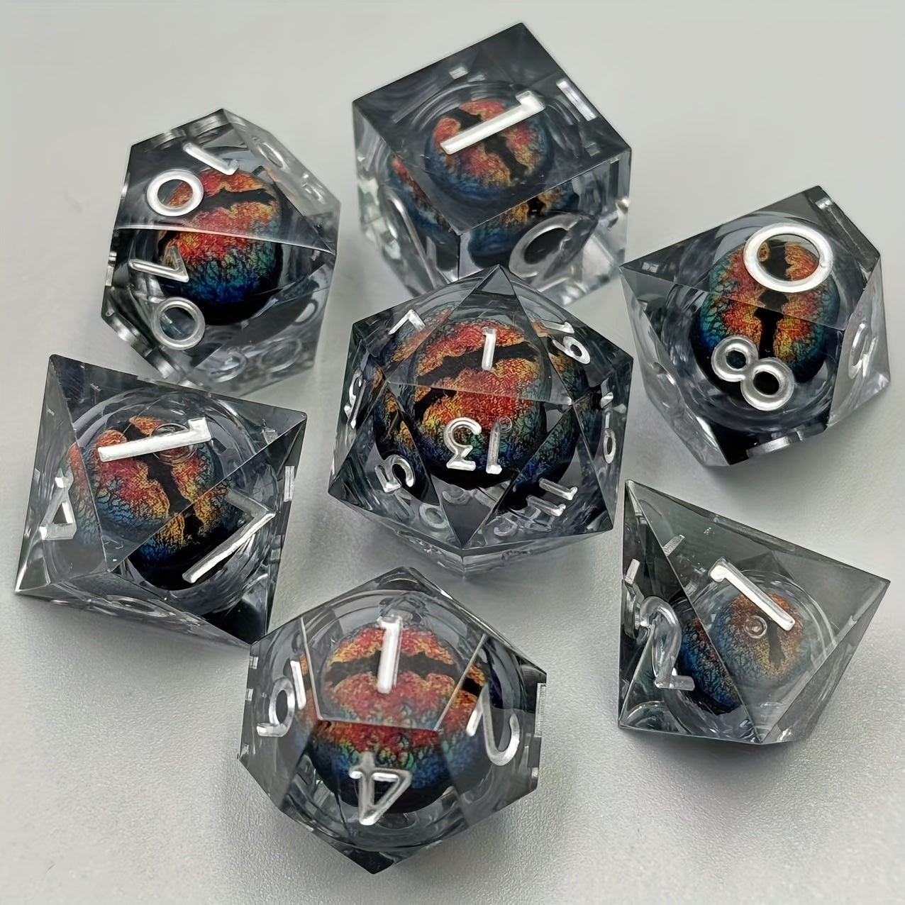 Z Dragon King's Eye Polyhedral Dice Set - 7 Piece