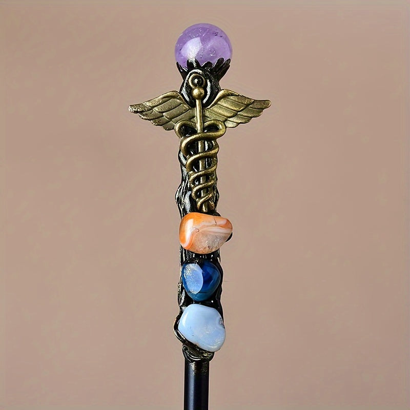 Handcrafted Crystal Witch Wands – Elegant Cosplay & Costume Accessory