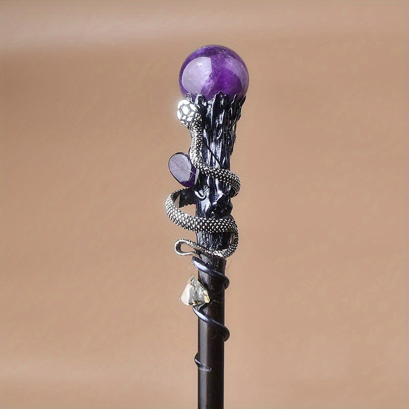 Handcrafted Crystal Witch Wands – Elegant Cosplay & Costume Accessory